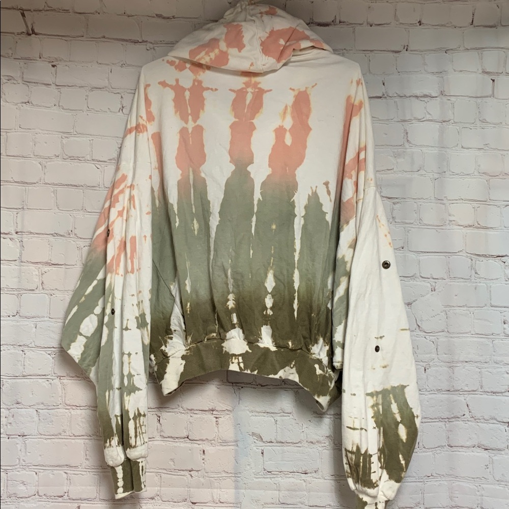 Young Fabulous & Broke Raissa Peach and Cream Tie-Dye Hoodie Size M L - Picture 7 of 9